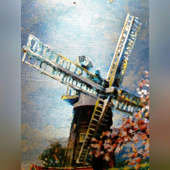 Vintage Set Of 2 Beautiful Painting Pictures With Gold Frame - Picture 8 of 16